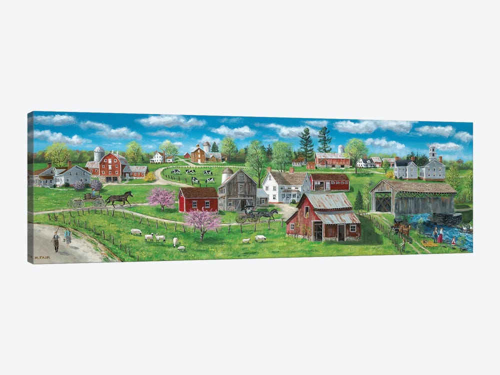 Barns and Silos by Bob Fair 1-piece Canvas Print