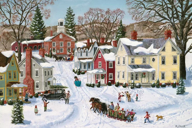 Christmas Sleigh by Bob Fair wall art