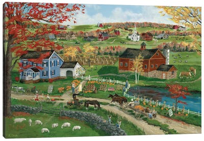 Fall Sale Canvas Art Print - Village & Town Art