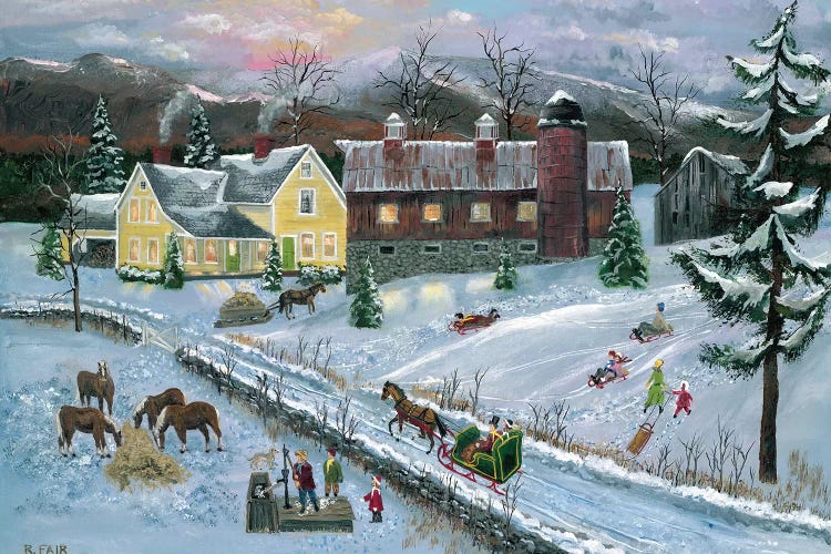 Farm at Dusk by Bob Fair wall art