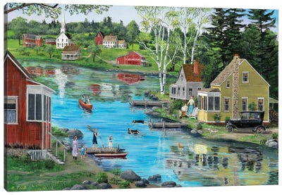 Glass Lake Canvas Art Print - Bob Fair