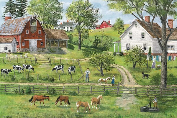 Villages & Towns: Green Shades of Summer by Bob Fair