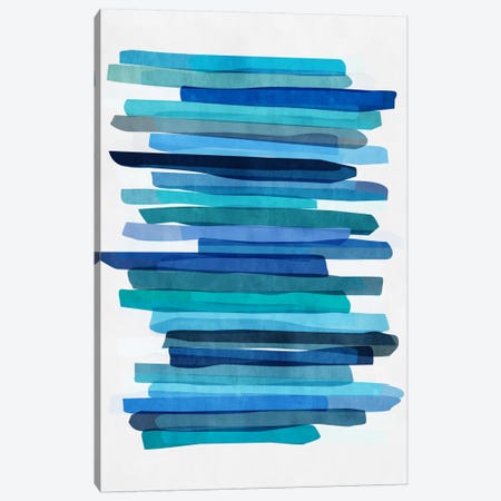 Blue Stripes I Canvas Print #BOH100} by Mareike Böhmer Canvas Art Print