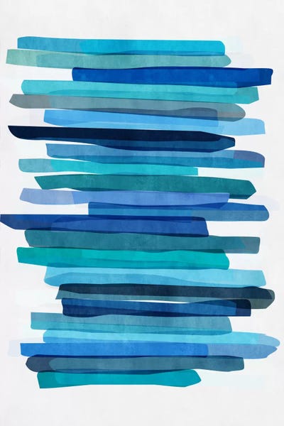Stripes: Blue Stripes I by Mareike Böhmer