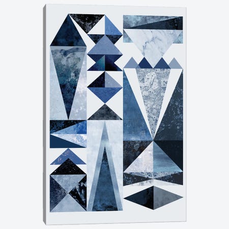 Blue Shapes Canvas Print #BOH116} by Mareike Böhmer Art Print