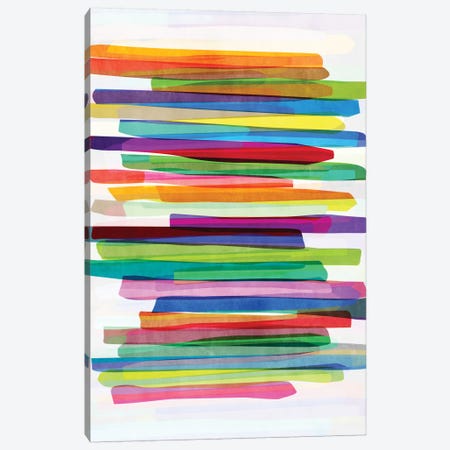Colorful Stripes I Canvas Print #BOH11} by Mareike Böhmer Canvas Wall Art