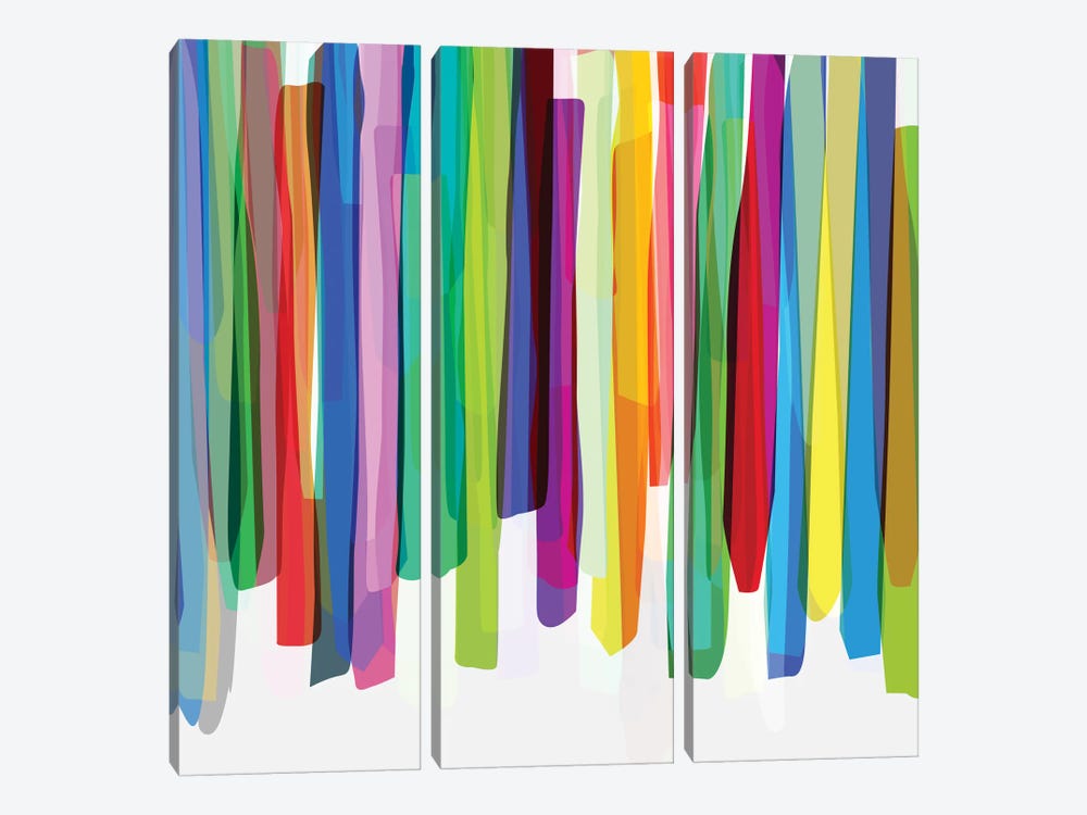 Colorful Stripes II by Mareike Böhmer 3-piece Art Print