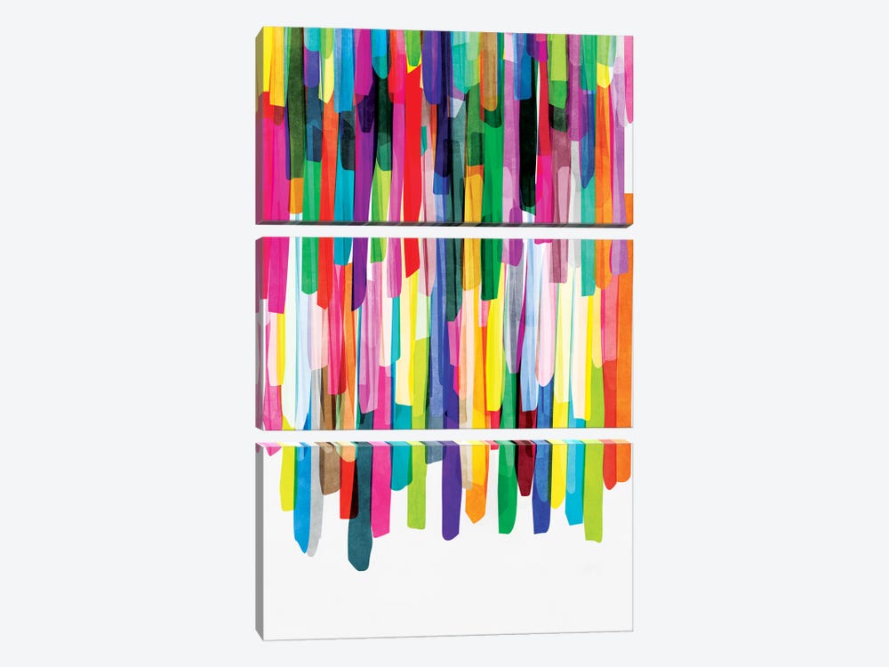 Colorful Stripes IV by Mareike Böhmer 3-piece Canvas Artwork