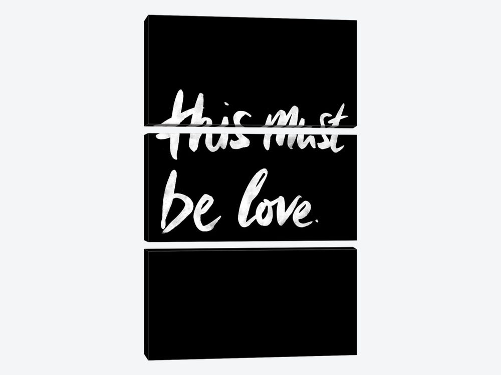 This Must Be Love II On Black by Mareike Böhmer 3-piece Canvas Artwork