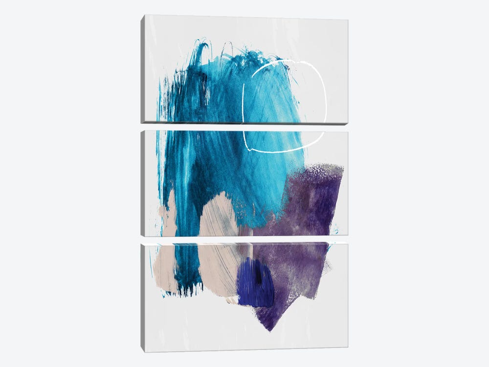 Abstract Strokes I by Mareike Böhmer 3-piece Canvas Print