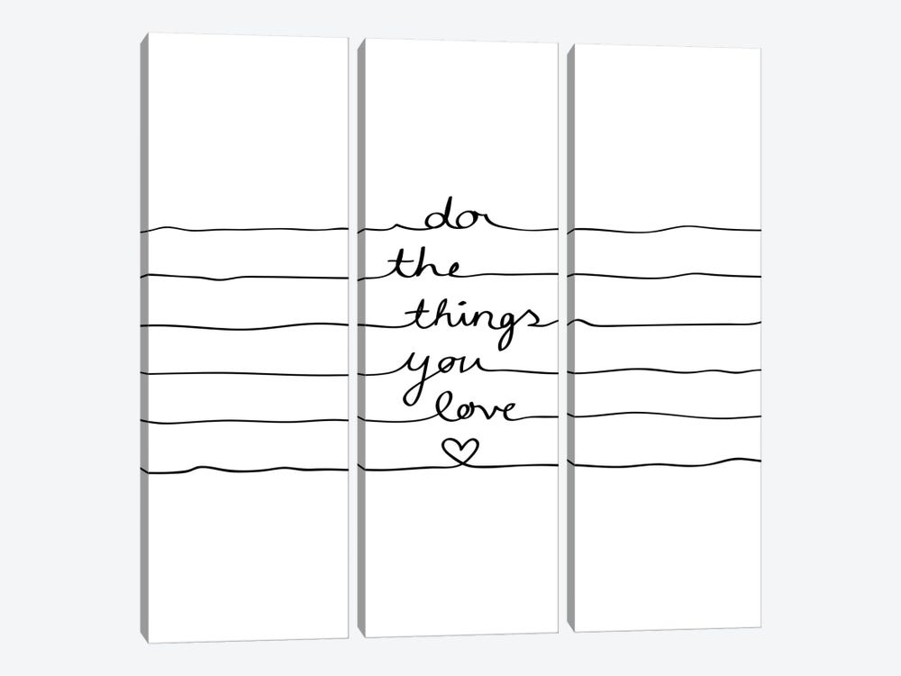 Do The Things You Love by Mareike Böhmer 3-piece Canvas Print
