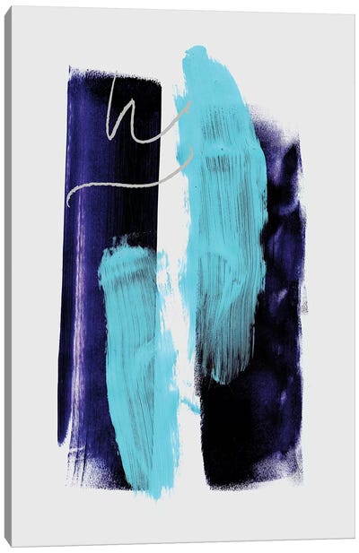 Abstract Strokes III Canvas Art Print - Scandinavian Décor