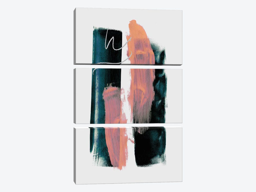 Abstract Brush Strokes III-X by Mareike Böhmer 3-piece Canvas Art Print