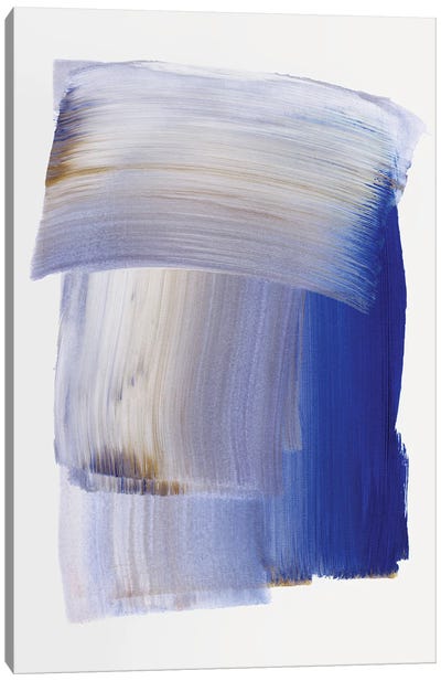 Abstract Brush Strokes C Canvas Art Print - Purple Art