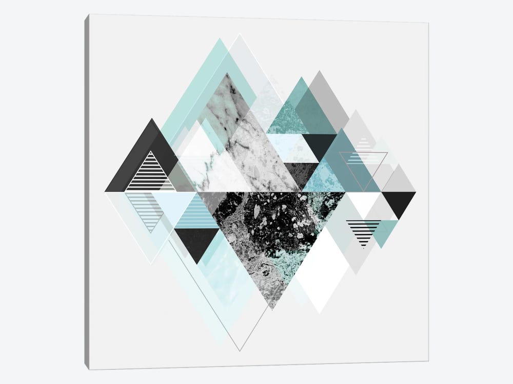 Graphic CX In Turquoise by Mareike Böhmer 1-piece Canvas Print