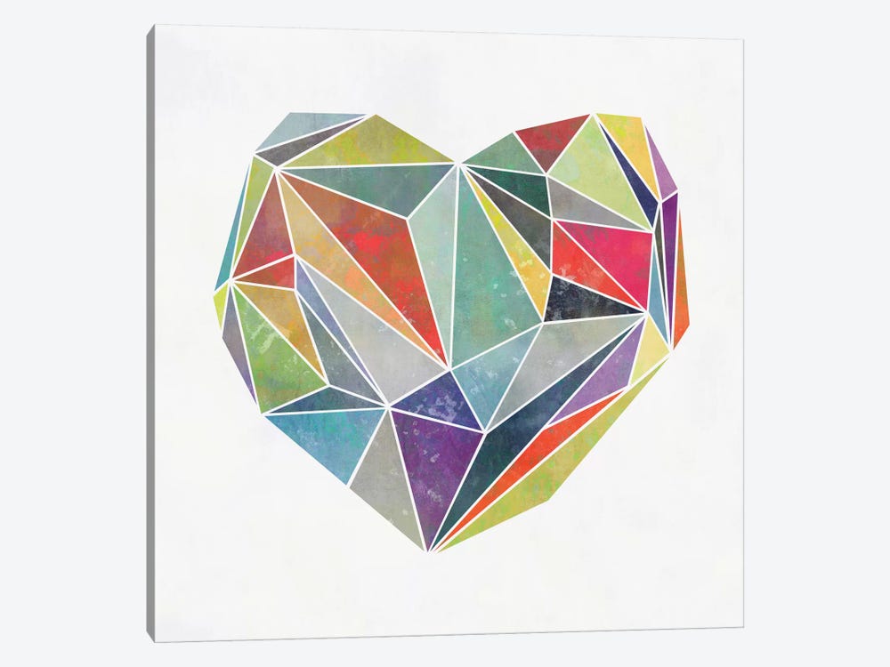 Heart Graphic V by Mareike Böhmer 1-piece Canvas Art Print