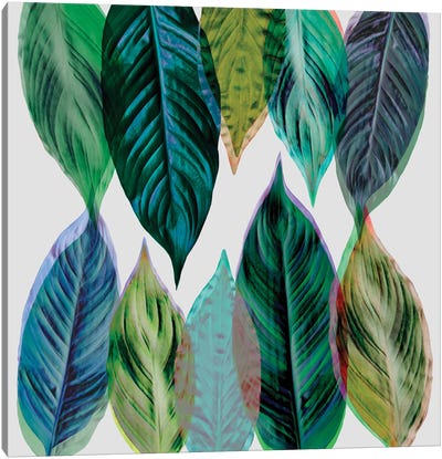 Leaves Green Canvas Art Print - Refreshing Workspace