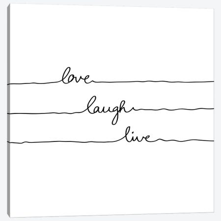 Love Laugh Live Canvas Print #BOH63} by Mareike Böhmer Canvas Print