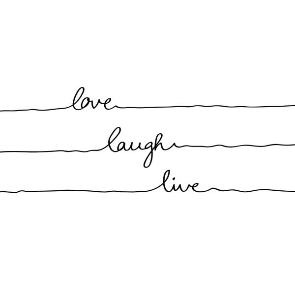 Kids Inspirational Art: Love Laugh Live by Mareike Böhmer