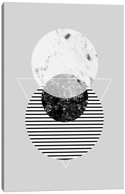 Minimalism IX Canvas Art Print - Gray & White Art