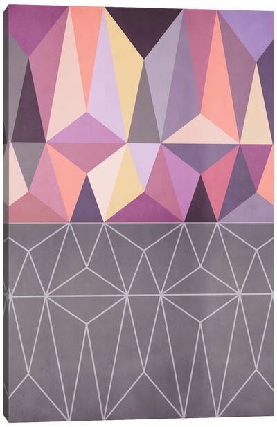Nordic Combination XXXI.Z Canvas Art Print - Gray & Pink Art