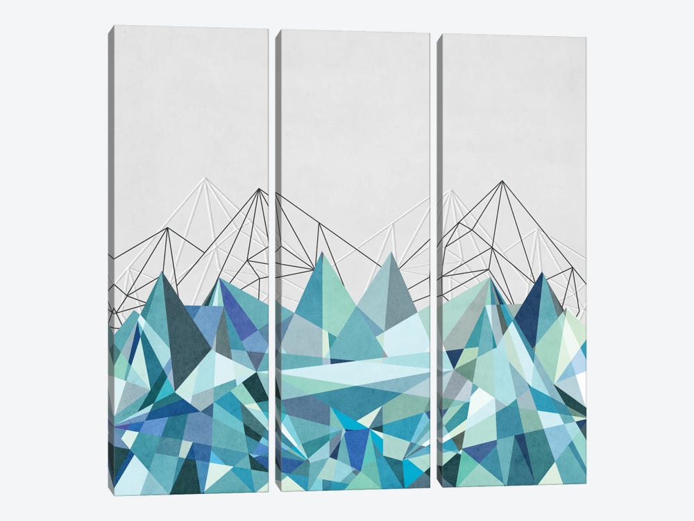 Colorflash III In Mint by Mareike Böhmer 3-piece Canvas Wall Art