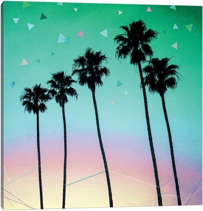 Palm Trees IV Canvas Art Print - Greenery