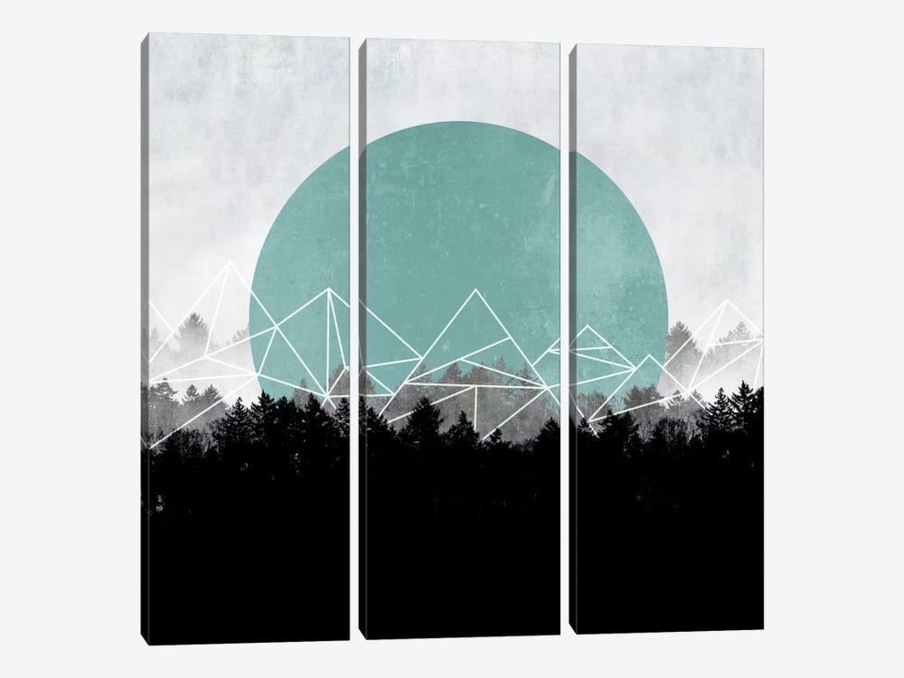 Woods Abstract II by Mareike Böhmer 3-piece Canvas Print