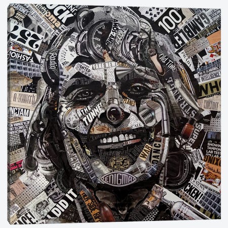 Joker Canvas Print #BOM20} by Sasha Bom Canvas Art