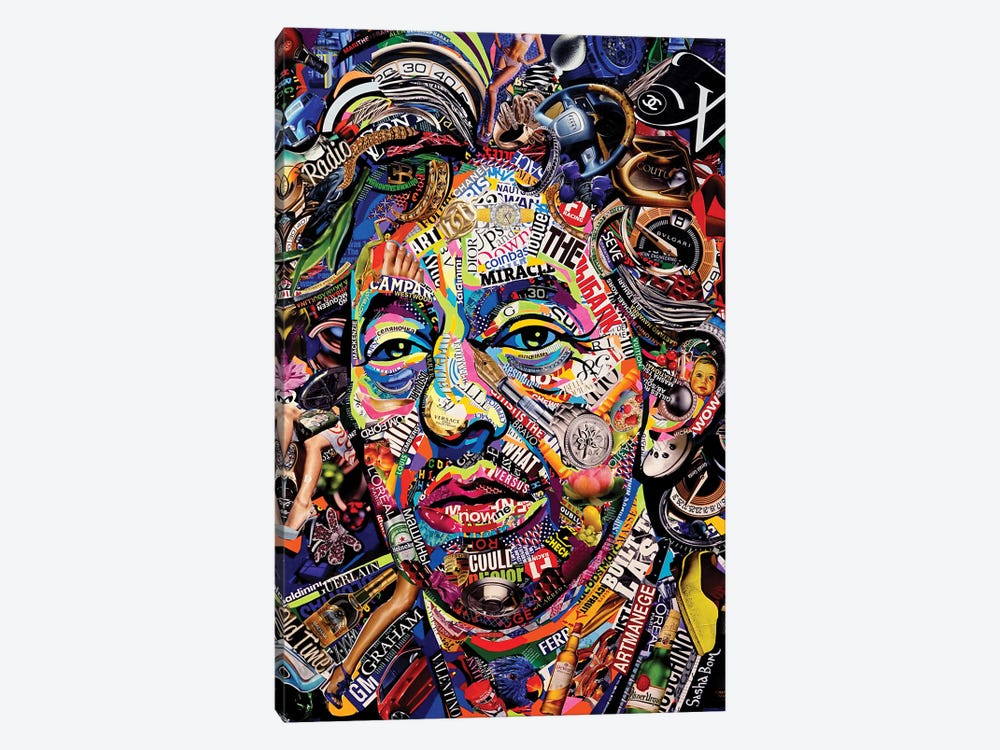 Serge Gainsbourg by Sasha Bom 1-piece Canvas Wall Art