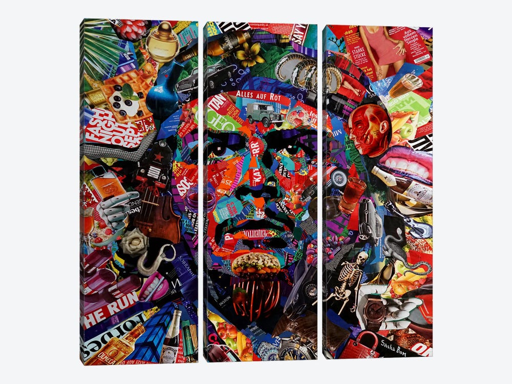 Ghost Of Guevara by Sasha Bom 3-piece Canvas Wall Art
