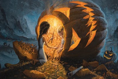 The Night We Scared All The Demons by Adrian Borda framed canvas print