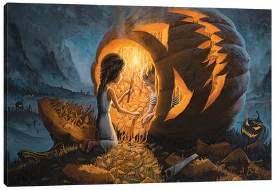 The Night We Scared All The Demons Canvas Art Print - Adrian Borda