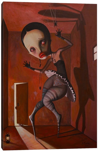 I'm Just A Puppet Of My Fears Canvas Art Print - Pop Surrealism & Lowbrow Art