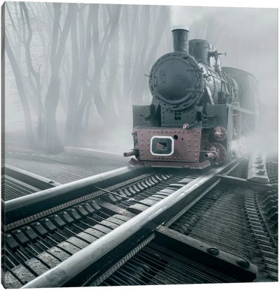 Romantic Tracks Canvas Art Print - Trains