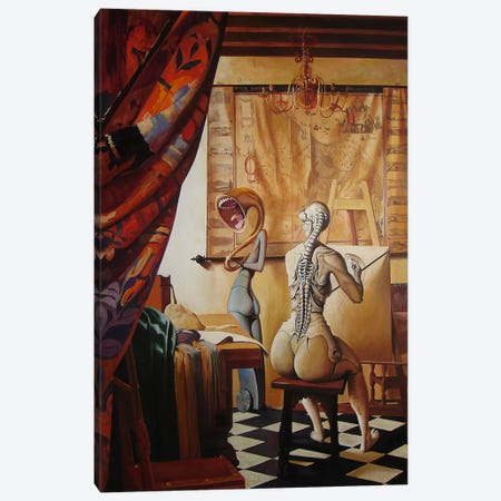 Allegory Of Painting Canvas Print #BOR4} by Adrian Borda Art Print