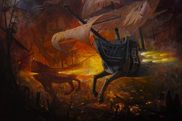 Similar To Salvador Dali: Spanish Galleons On Fire by Adrian Borda