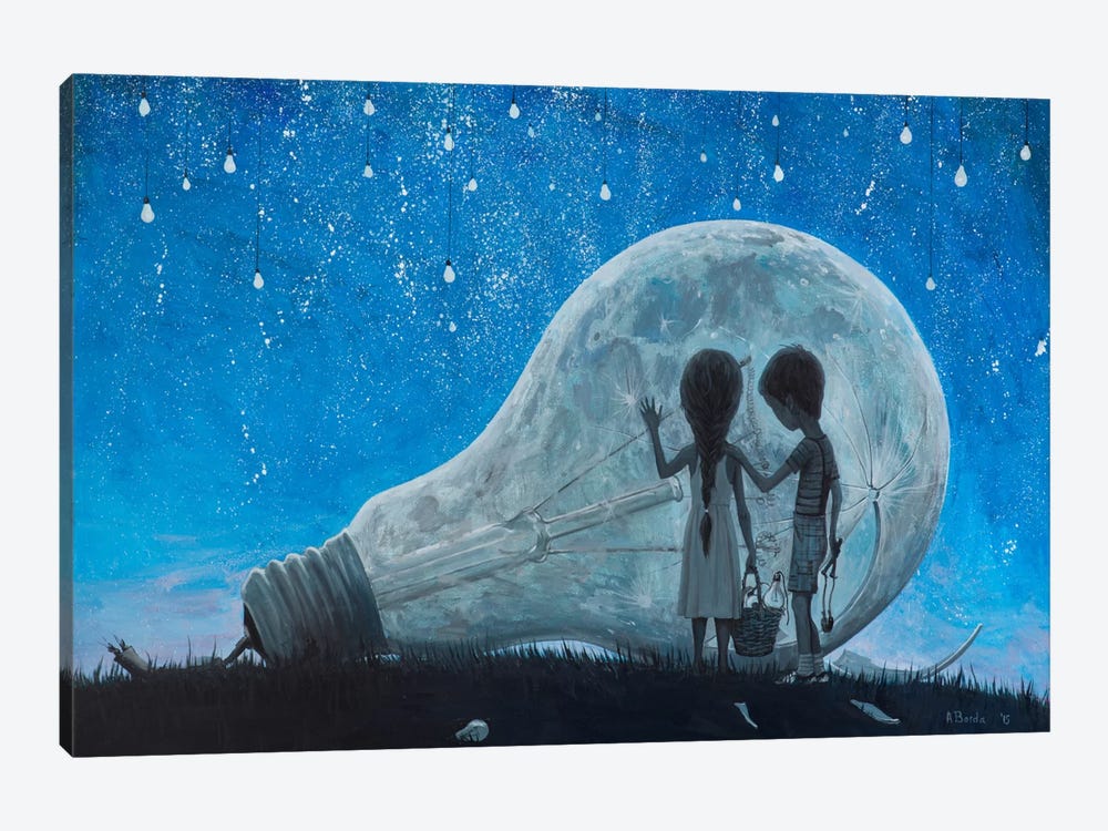 The Night We Broke The Moon by Adrian Borda 1-piece Art Print