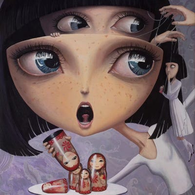 You Are Not Who You Think You Are by Adrian Borda framed canvas print