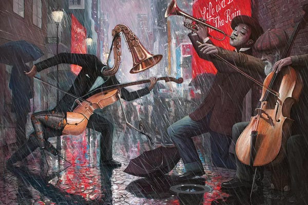 Surrealism: Life Is A Dance In The Rain V by Adrian Borda