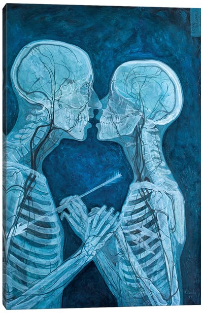 Love Slowly Kills VI Canvas Art Print - Adrian Borda