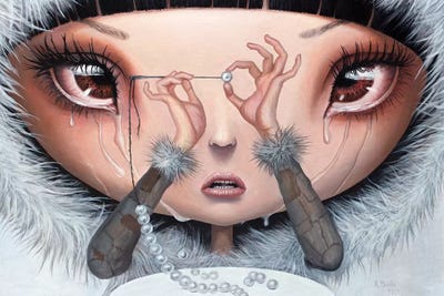 Sadness Is My Single Fortune by Adrian Borda framed canvas print