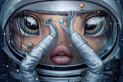 The Blue Marble Is So Fragile by Adrian Borda framed canvas print