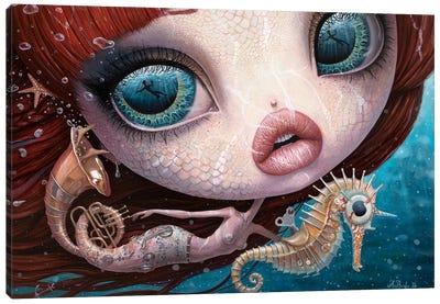 The Song Of The Sea Canvas Art Print - Pop Surrealism & Lowbrow Art