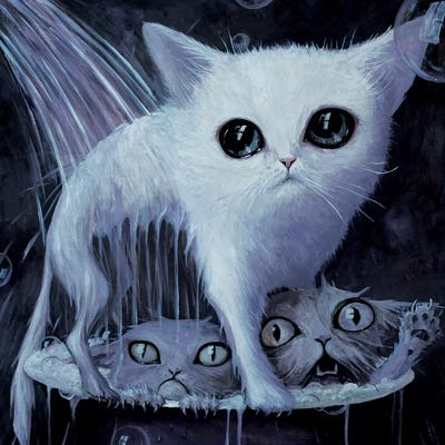 A LOLcat's Hell by Adrian Borda framed canvas print