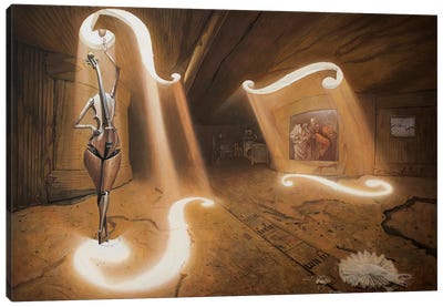 The Allegory Of Bicameral Mind Canvas Art Print - Similar to Salvador Dali