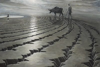 A Cold And Broken Hallelujah by Adrian Borda framed canvas print