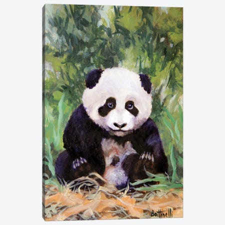 Panda Cub Canvas Print #BOT30} by Sandra Bottinelli Canvas Art
