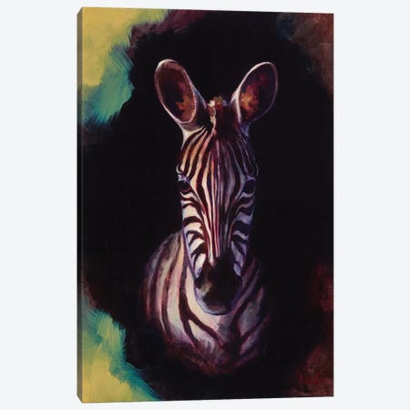 Portrait Of A Zebra Canvas Print #BOT33} by Sandra Bottinelli Canvas Wall Art