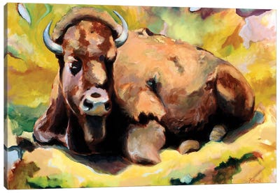 Strength Canvas Art Print - Cow Art